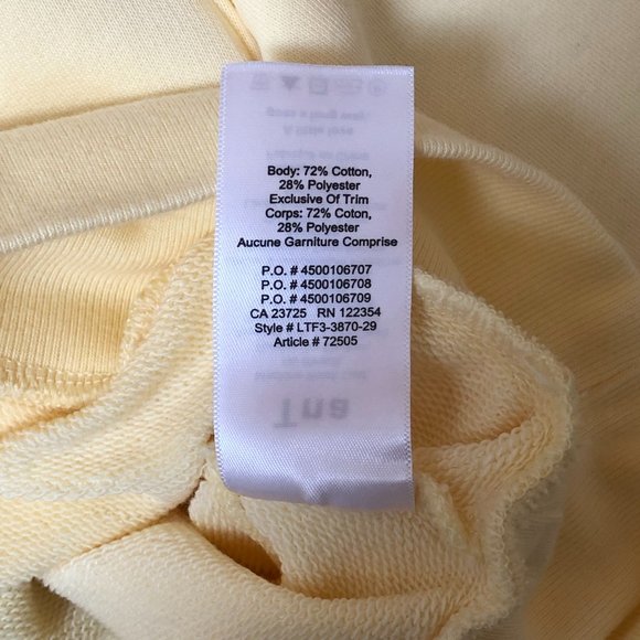 Aritzia TNA yellow cropped sweatshirt (XXS) - Picture 4 of 4